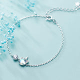 925 Silver Unicorn Charm Bracelet Moonstone Jewelry for Women Girls