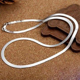 925 Sterling Silver Unique Herringbone Snake Chain Necklace SC35