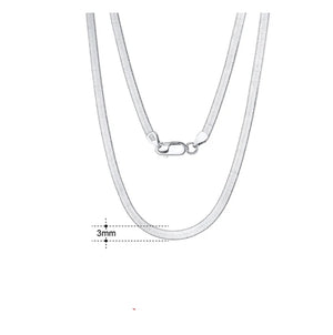 925 Sterling Silver Unique Herringbone Snake Chain Necklace SC35