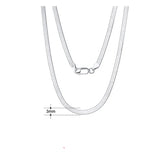 925 Sterling Silver Unique Herringbone Snake Chain Necklace SC35