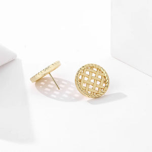 925 Sterling Silver Round Button Stud Earrings