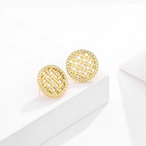 925 Sterling Silver Round Button Stud Earrings