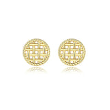 925 Sterling Silver Round Button Stud Earrings