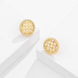925 Sterling Silver Round Button Stud Earrings