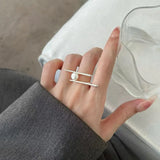 925 Silver Pearl Rings for Women Fine Jewelry Open Finger Ring