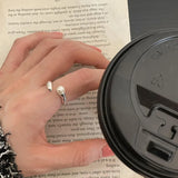 925 Silver Pearl Rings for Women Fine Jewelry Adjustable Open Ring