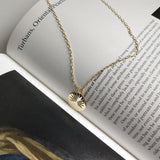 925 Silver Golden Radioactive Line Flower Round Necklace