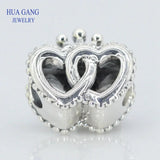 925 Silver Heart Beads for Women Jewelry Making