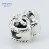 925 Silver Heart Beads for Women Jewelry Making