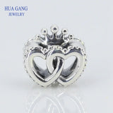 925 Silver Heart Beads for Women Jewelry Making
