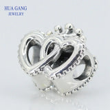 925 Silver Heart Beads for Women Jewelry Making