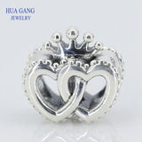 925 Silver Heart Beads for Women Jewelry Making