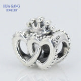 925 Silver Heart Beads for Women Jewelry Making