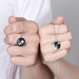 925 Silver Starry Sky Couple Necklace Birthday Gift