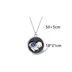 925 Silver Starry Sky Couple Necklace Birthday Gift