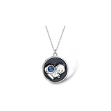 925 Silver Starry Sky Couple Necklace Birthday Gift