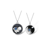 925 Silver Starry Sky Couple Necklace Birthday Gift