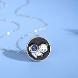 925 Silver Starry Sky Couple Necklace Birthday Gift