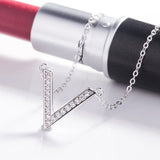 925 Silver V Initial Necklace for Women - Fine Jewelry Pendant