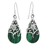 925 Silver Vintage Agate Diamond Earrings for Women