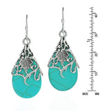 925 Silver Vintage Agate Diamond Earrings for Women
