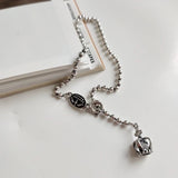 925 Silver Vintage Crown Cross Charm Pendant Bracelet