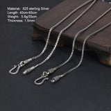 925 Sterling Silver Vintage Braided Sweater Chain Twist-off Detachable