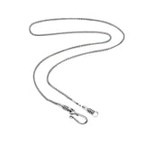 925 Sterling Silver Vintage Braided Sweater Chain Twist-off Detachable