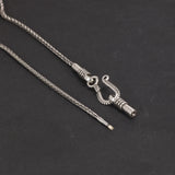925 Sterling Silver Vintage Braided Sweater Chain Twist-off Detachable