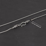 925 Sterling Silver Vintage Braided Sweater Chain Twist-off Detachable