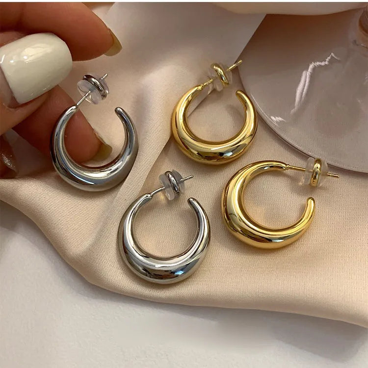 925 Silver Vintage Circle Earrings For Women Party Accessories