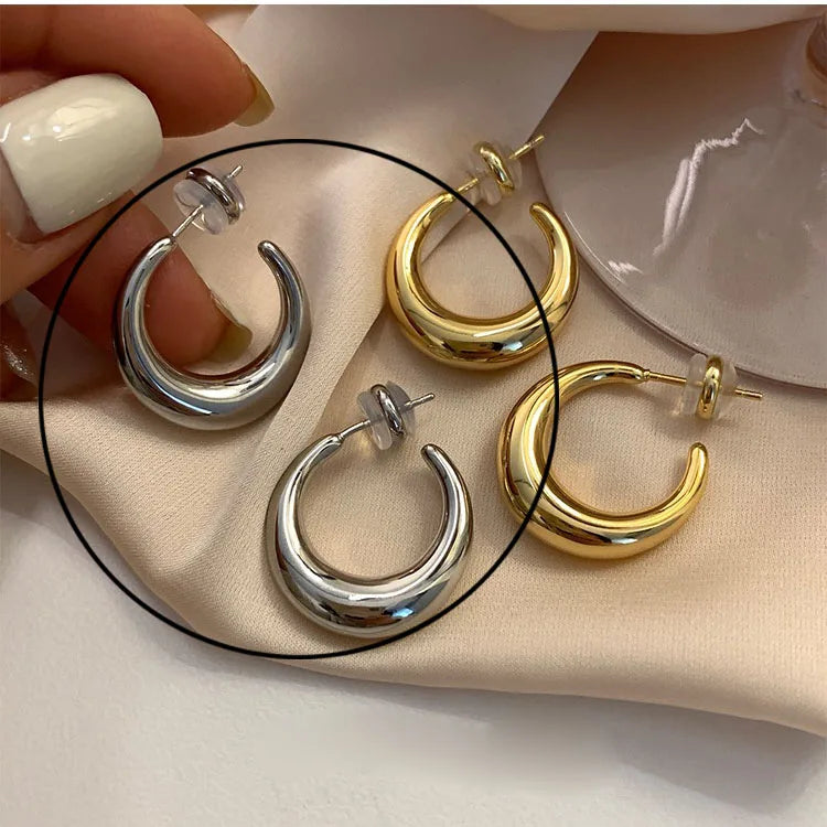 925 Silver Vintage Circle Earrings For Women Party Accessories