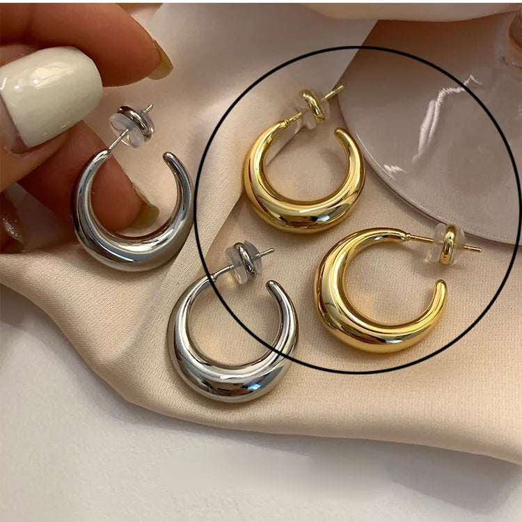 925 Silver Vintage Circle Earrings For Women Party Accessories