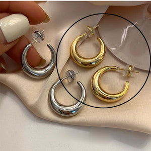 925 Silver Vintage Circle Earrings For Women Party Accessories