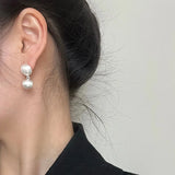925 Silver Vintage Double Balls Earrings For Women
