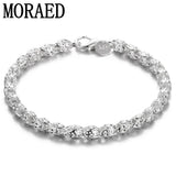925 Silver Vintage Geometric Bracelet Wedding Engagement Party Charm Jewelry