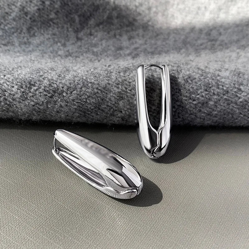 Vintage 925 Silver Women's Long Earrings Jewelry