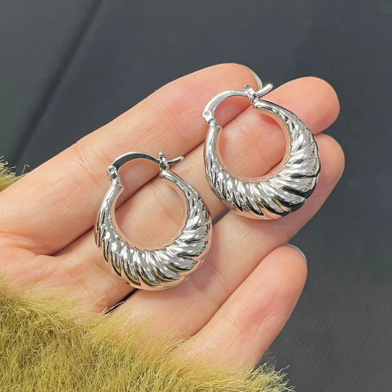 925 Silver Vintage Earrings Strip Jewelry, Gift