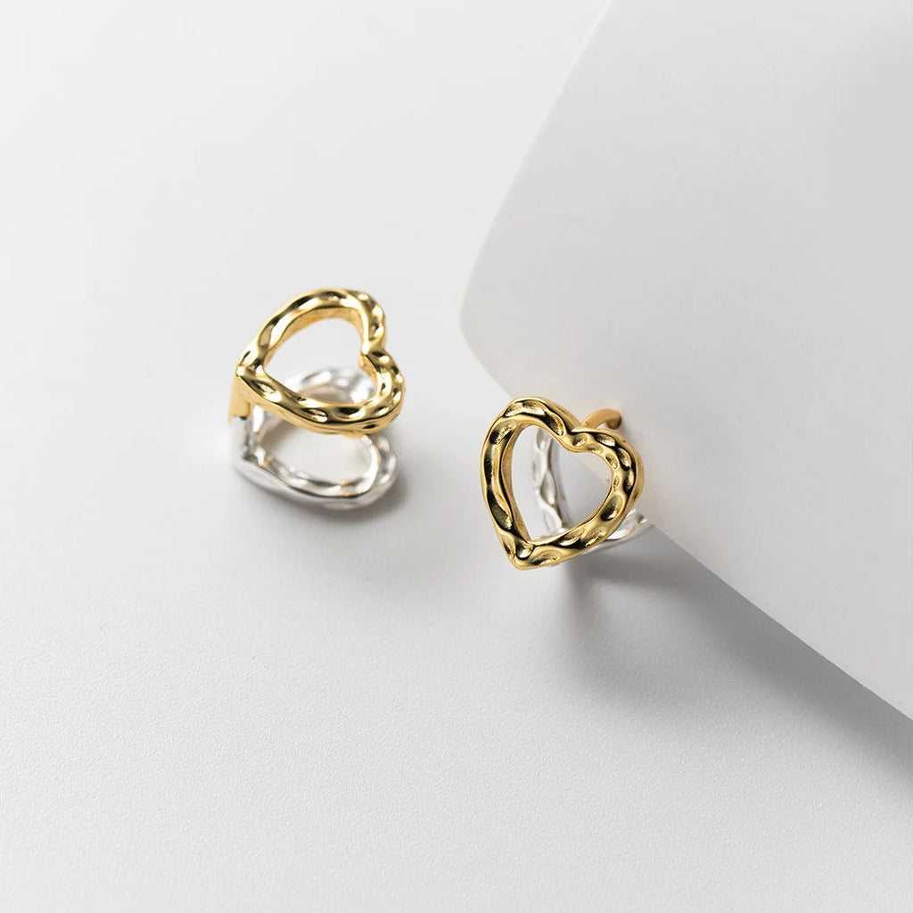 925 Sterling Silver Vintage Heart Earrings For Women Earring Jewelry
