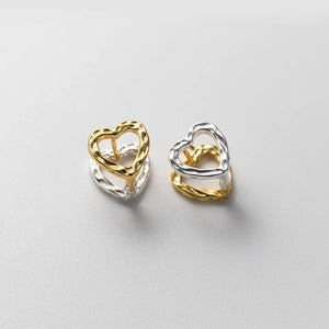 925 Sterling Silver Vintage Heart Earrings For Women Earring Jewelry