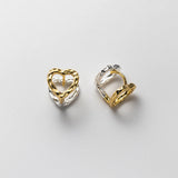 925 Sterling Silver Vintage Heart Earrings For Women Earring Jewelry