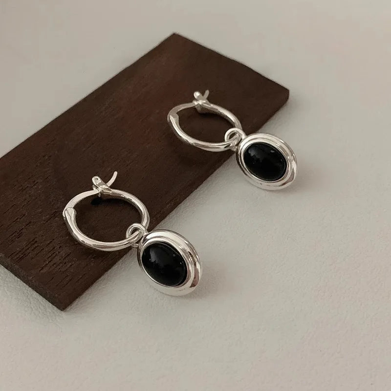 925 Sterling Silver Vintage Round Earrings For Women