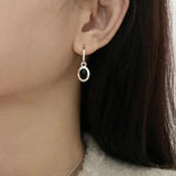 925 Sterling Silver Vintage Round Earrings For Women