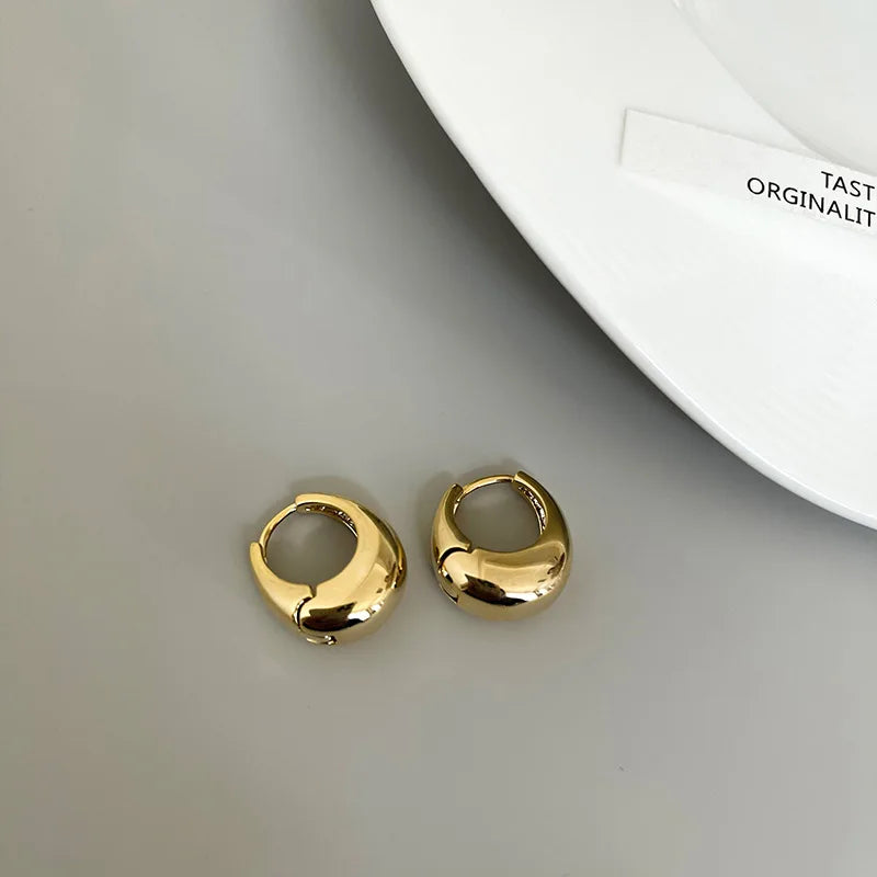 925 Silver Vintage Round Earrings For Women Party Accessories