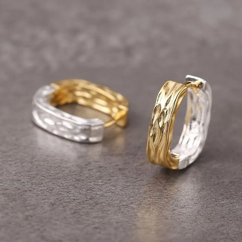 925 Sterling Silver Vintage Square Earrings For Women Jewelry Allergy-Free