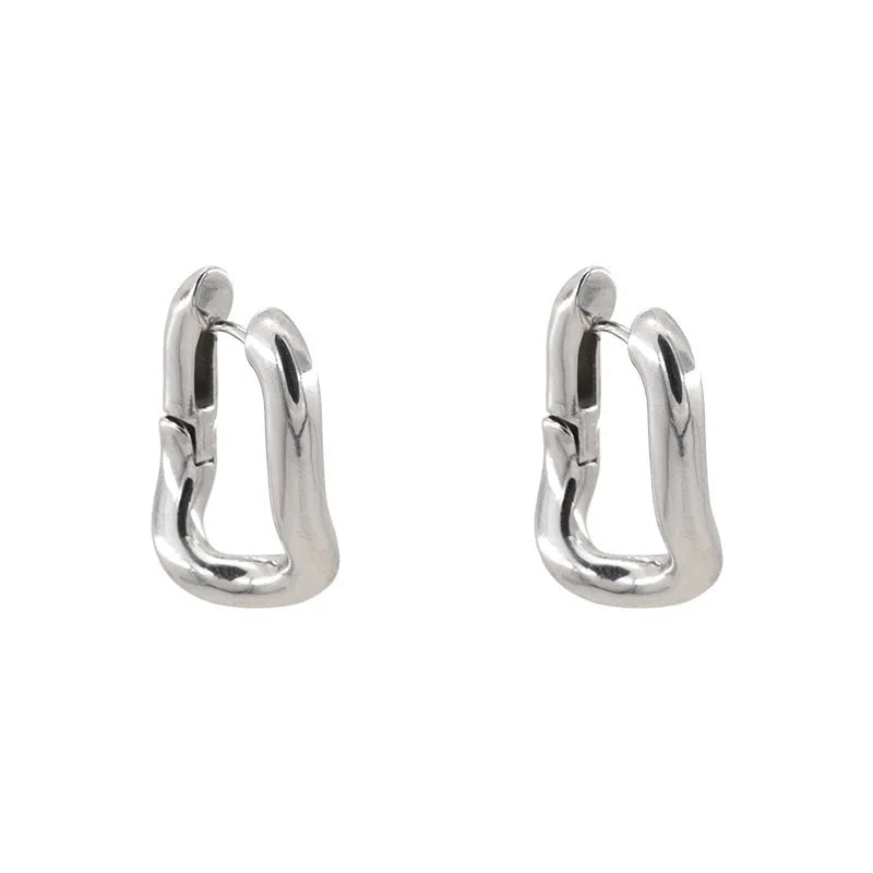 925 Silver Vintage Triangle Earrings Women Jewelry Party Gift
