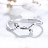 925 Sterling Silver Vintage Irregular Zircon Ring for Women