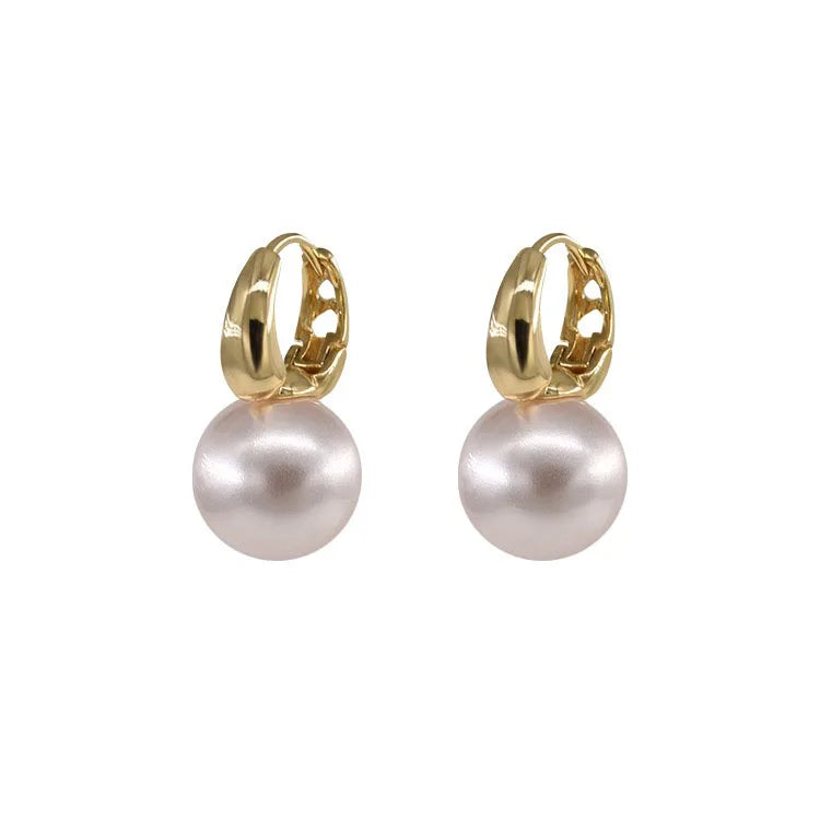 925 Silver Vintage Pearl Earrings For Women Allergy-Free Party Accessories