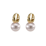 925 Silver Vintage Pearl Earrings For Women Allergy-Free Party Accessories