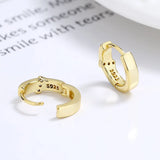 925 Silver Vintage Rainbow Zircon Clip Stud Earrings for Women